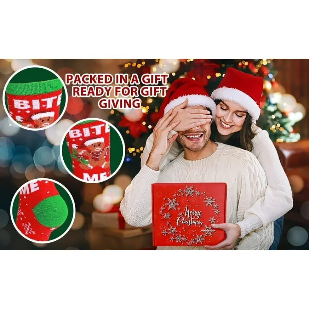 15 Pack Christmas Socks for Adults Women Holiday Gifts Casual Wear